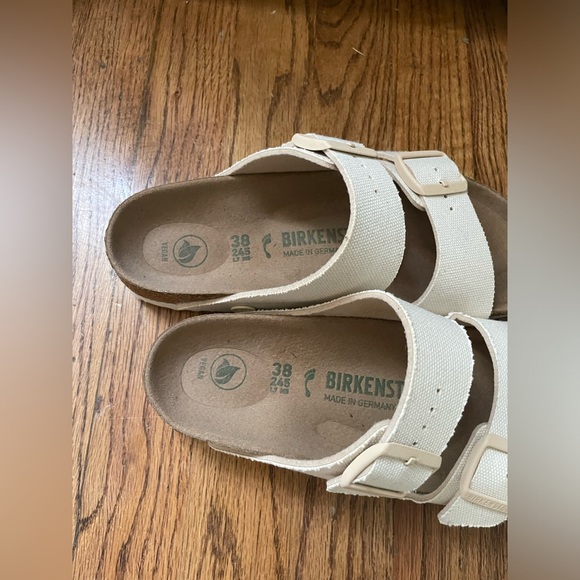 Birkenstock Women's Arizona Rivet Logo Vegan Canvas Sandal - Picture 9 of 9